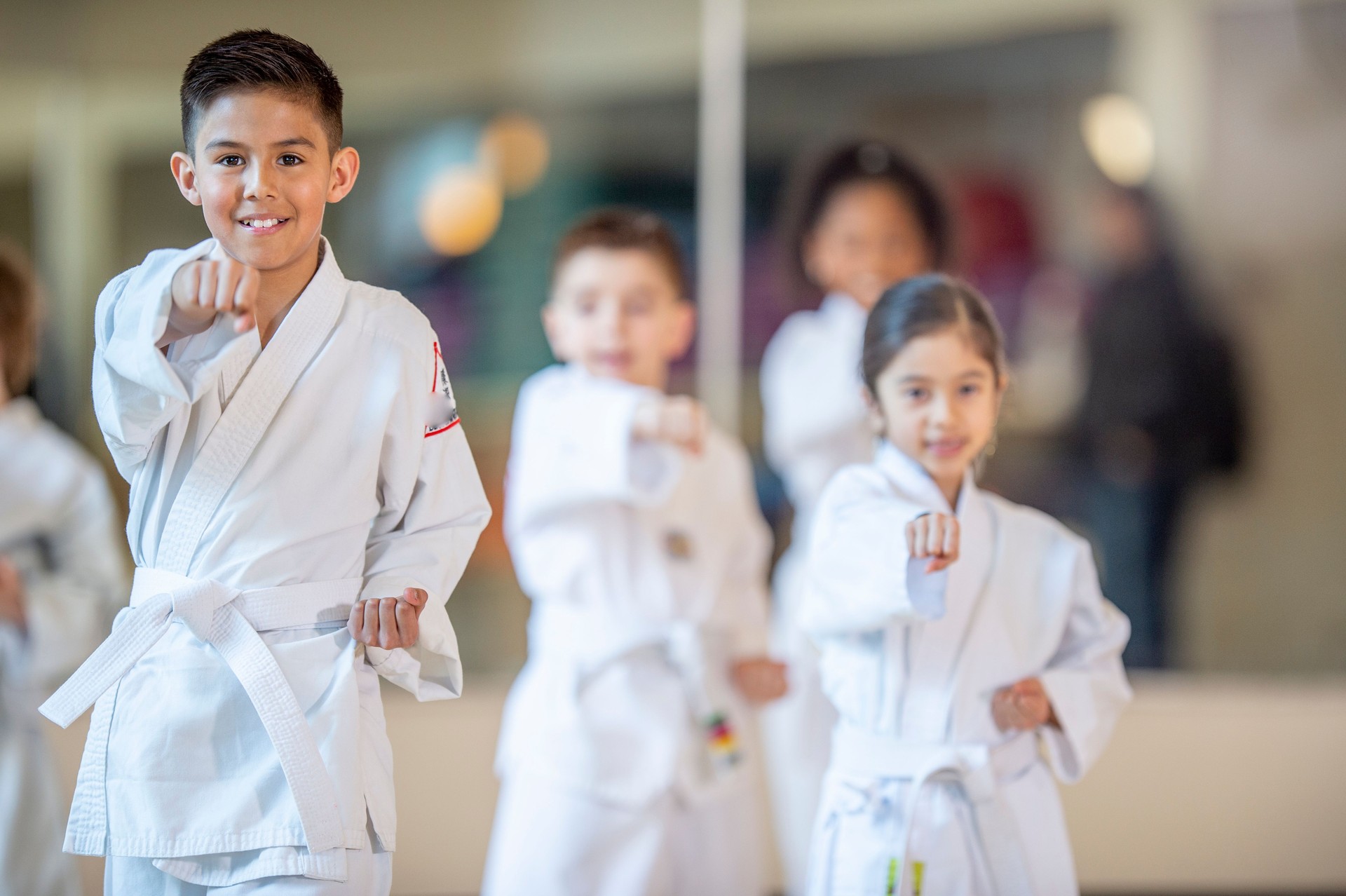 Young Taekwondo class